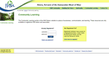 Tablet Screenshot of clp.ihmsisters.org